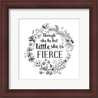 Framed Though She Be But Little - Wreath Doodle White