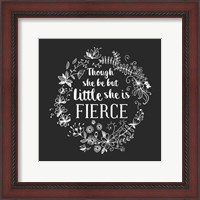 Framed Though She Be But Little - Wreath Doodle Gray