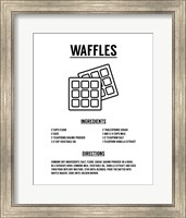 Framed Waffle Recipe Black on White
