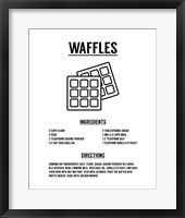 Framed Waffle Recipe Black on White