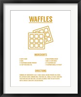 Framed Waffle Recipe Yellow on White