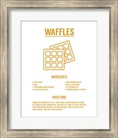 Framed Waffle Recipe Yellow on White