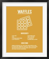 Framed Waffle Recipe White on Yellow