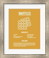 Framed Waffle Recipe White on Yellow