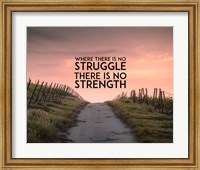 Framed Where There Is No Struggle There Is No Strength - Color