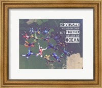 Framed Together We Are An Ocean - Skydiving Team Color