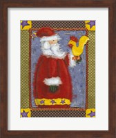 Framed Santa & Bird