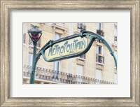Framed Art Nouveau Entrance of the Paris Metro