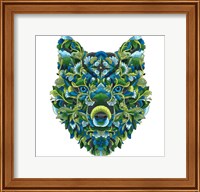 Framed Blooming Animals - Wolf