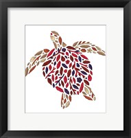 Framed Blooming Animals - Turtle