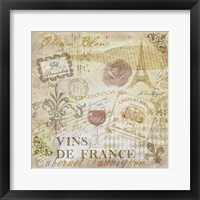 Framed French Wine