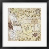 Framed 'Italian Wine' border=