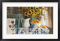 Framed Calico with Sunflowers