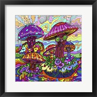 Framed Pop Art - Mushrooms