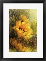 Framed Impressionist Sunflowers
