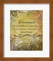Framed Contentment (earth theme)