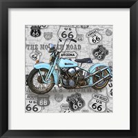 Framed Vintage Motorcycles on Route 66-E