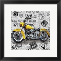 Framed Vintage Motorcycles on Route 66-V