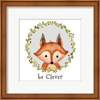Framed 'Be Clever Fox' border=