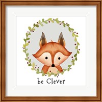 Framed 'Be Clever Fox' border=