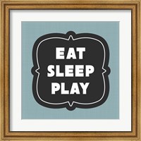 Framed Eat Sleep Play Football - Blue Part II