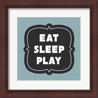 Framed Eat Sleep Play Football - Blue Part II