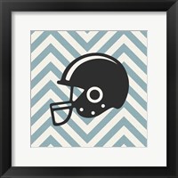 Framed Eat Sleep Play Football - Blue Part III