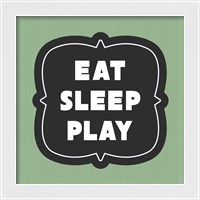 Framed 'Eat Sleep Play Football - Green Part II' border=