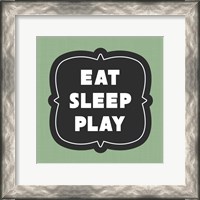 Framed Eat Sleep Play Football - Green Part II