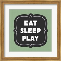 Framed Eat Sleep Play Football - Green Part II