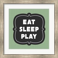 Framed Eat Sleep Play Football - Green Part II