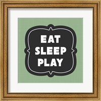 Framed Eat Sleep Play Football - Green Part II