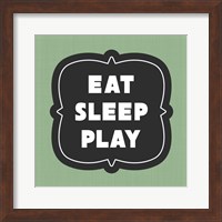 Framed 'Eat Sleep Play Football - Green Part II' border=