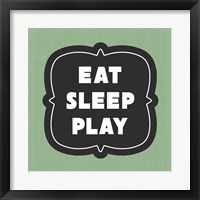 Framed 'Eat Sleep Play Football - Green Part II' border=