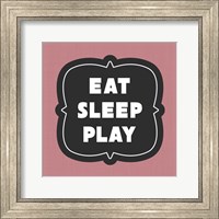 Framed Eat Sleep Play Football - Pink Part II