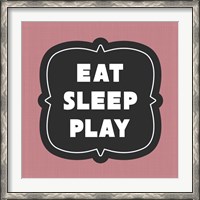 Framed Eat Sleep Play Football - Pink Part II