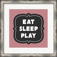 Framed Eat Sleep Play Football - Pink Part II