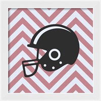 Framed 'Eat Sleep Play Football - Pink Part III' border=