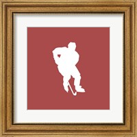 Framed 'Hockey Player Silhouette - Part I' border=