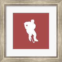 Framed 'Hockey Player Silhouette - Part I' border=