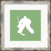 Framed 'Hockey Player Silhouette - Part II' border=
