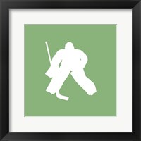 Framed 'Hockey Player Silhouette - Part II' border=