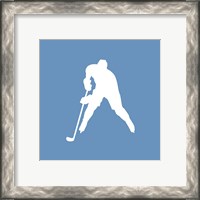 Framed 'Hockey Player Silhouette - Part III' border=
