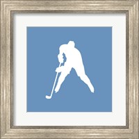 Framed 'Hockey Player Silhouette - Part III' border=