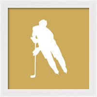 Framed 'Hockey Player Silhouette - Part IV' border=