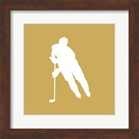 Framed 'Hockey Player Silhouette - Part IV' border=