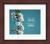 Framed Use Your Mind For Truth - Flowers on Branch Color