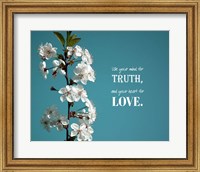 Framed Use Your Mind For Truth - Flowers on Branch Color
