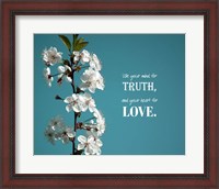 Framed Use Your Mind For Truth - Flowers on Branch Color