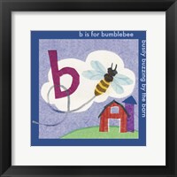 Framed 'B is For Bee' border=